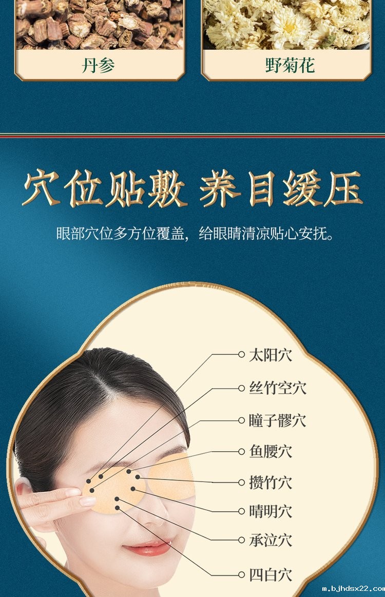 艾草护眼贴贴敷穴位图 艾草护眼贴贴敷穴位图