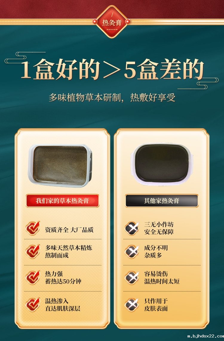 面部热灸膏产品对比